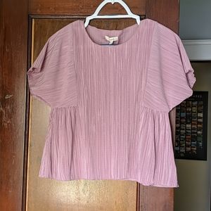 Madewell lilac babydoll top